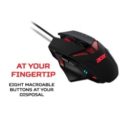 Acer Nitro Mouse (NMW120) - Optical Wired Gaming Mouse in Black & Red - Precision & Comfort for Gamers!